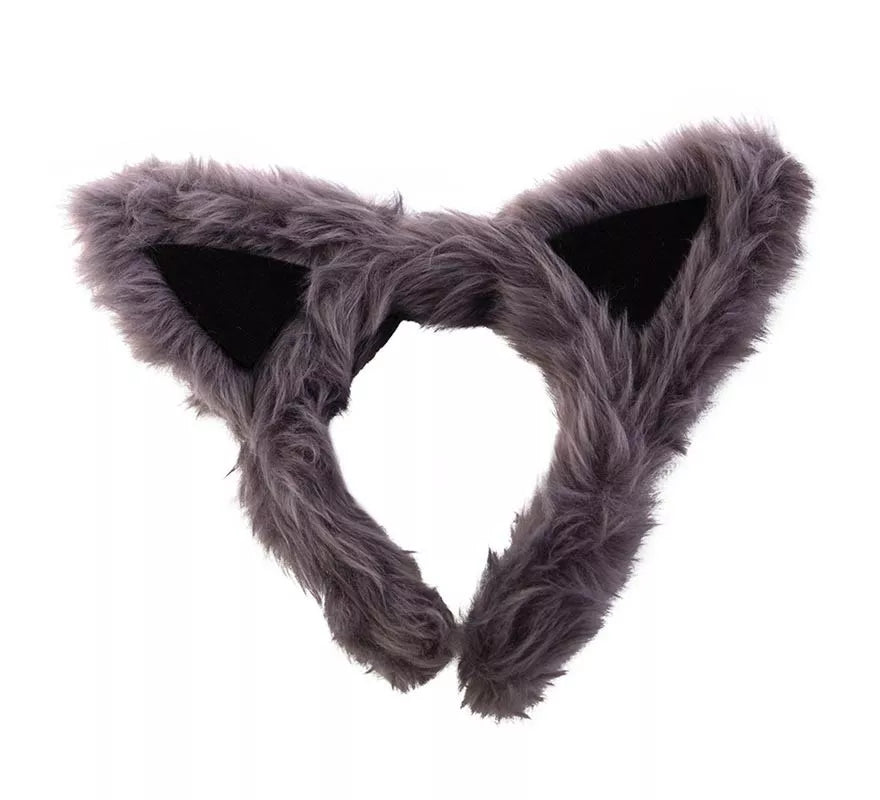 Translation missing: de.Diadema de Oreja de Lobo gris oscuro de 9x8 cm
