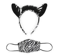 Zebraohren-Stirnband mit Maske