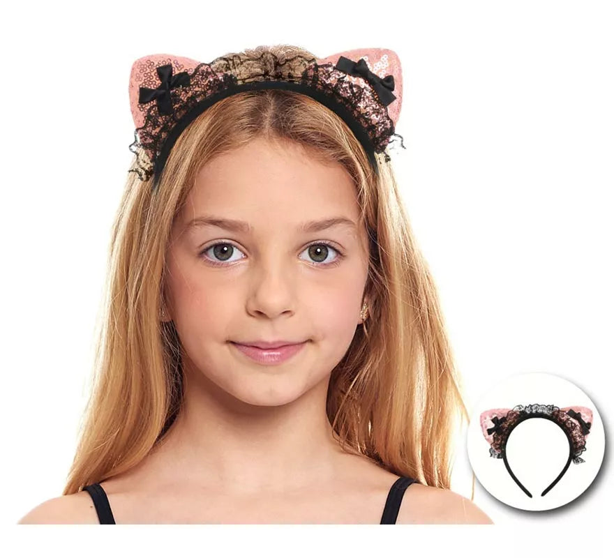 Translation missing: de.Diadema de Orejas de Gatita con encaje