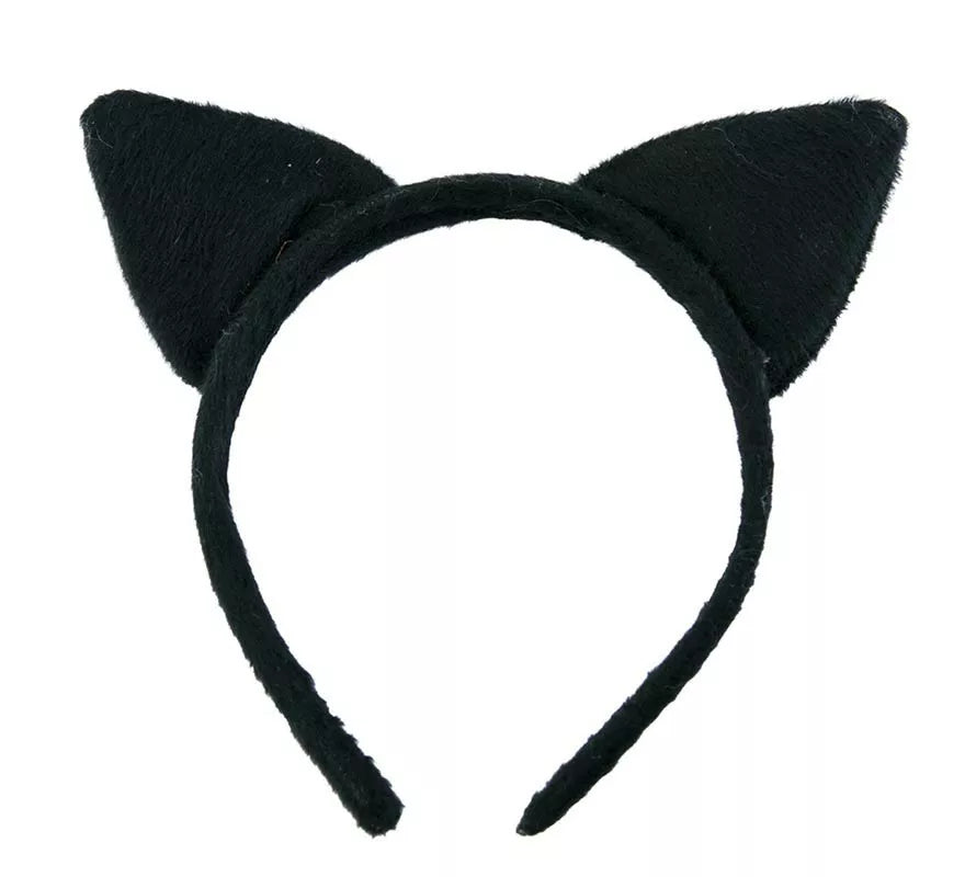 Translation missing: de.Diadema de Orejas de Gato negras de 5,5x6 cm