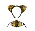 Diadema de Orejas Tigre con mascarilla