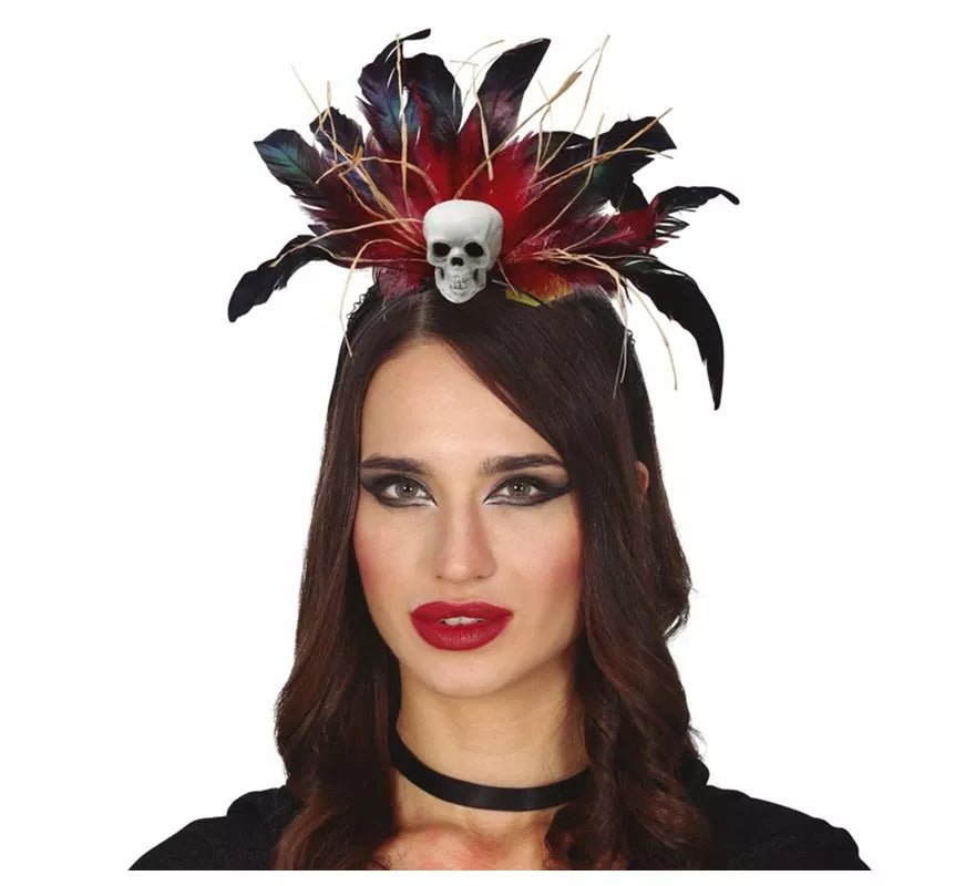 Translation missing: de.Diadema de Plumas con Calavera