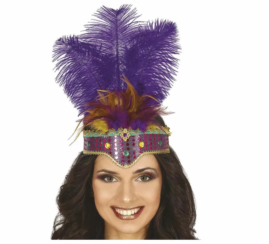 Translation missing: de.Diadema de Plumas Lilas