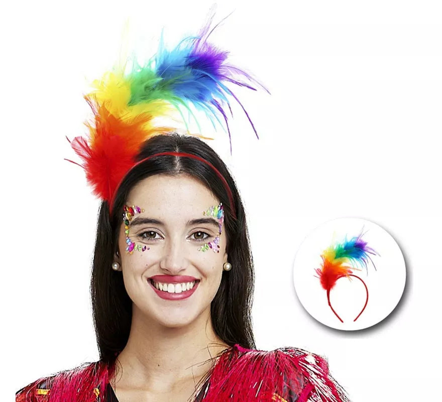 Translation missing: de.Diadema de Plumas Pride Arcoíris