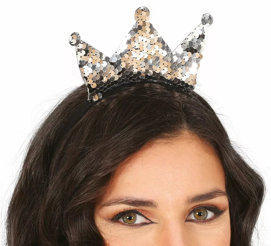 Translation missing: de.Diadema de Princesa con lentejuelas bicolor adulto