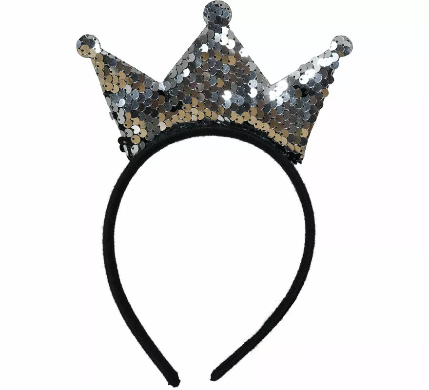 Translation missing: de.Diadema de Princesa con lentejuelas bicolor adulto