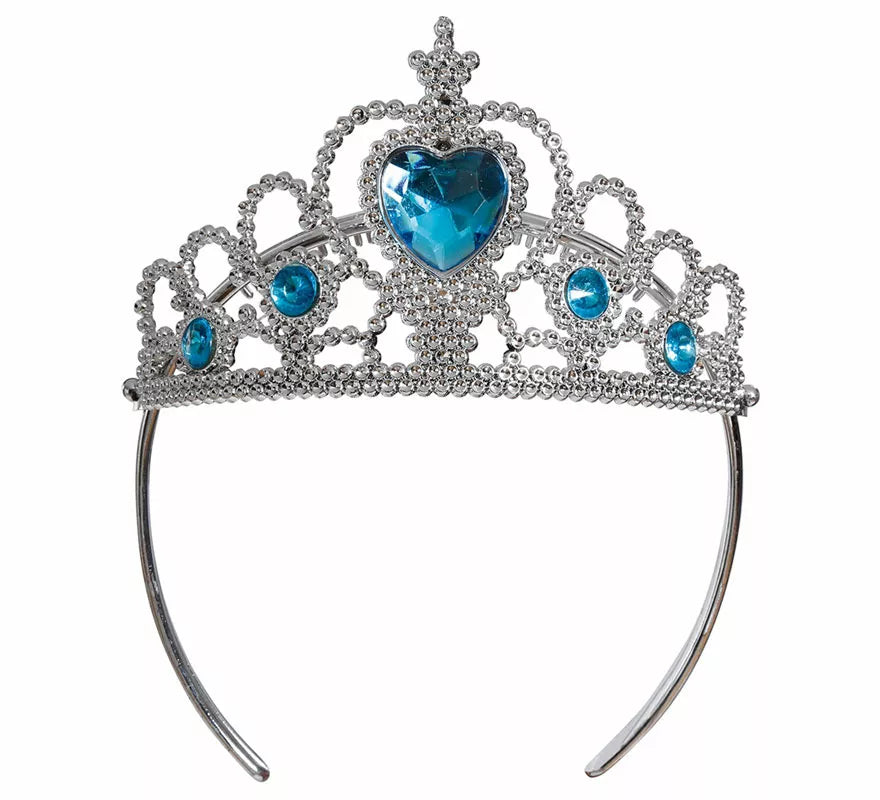 Diadema de Princesa con Piedras Azules