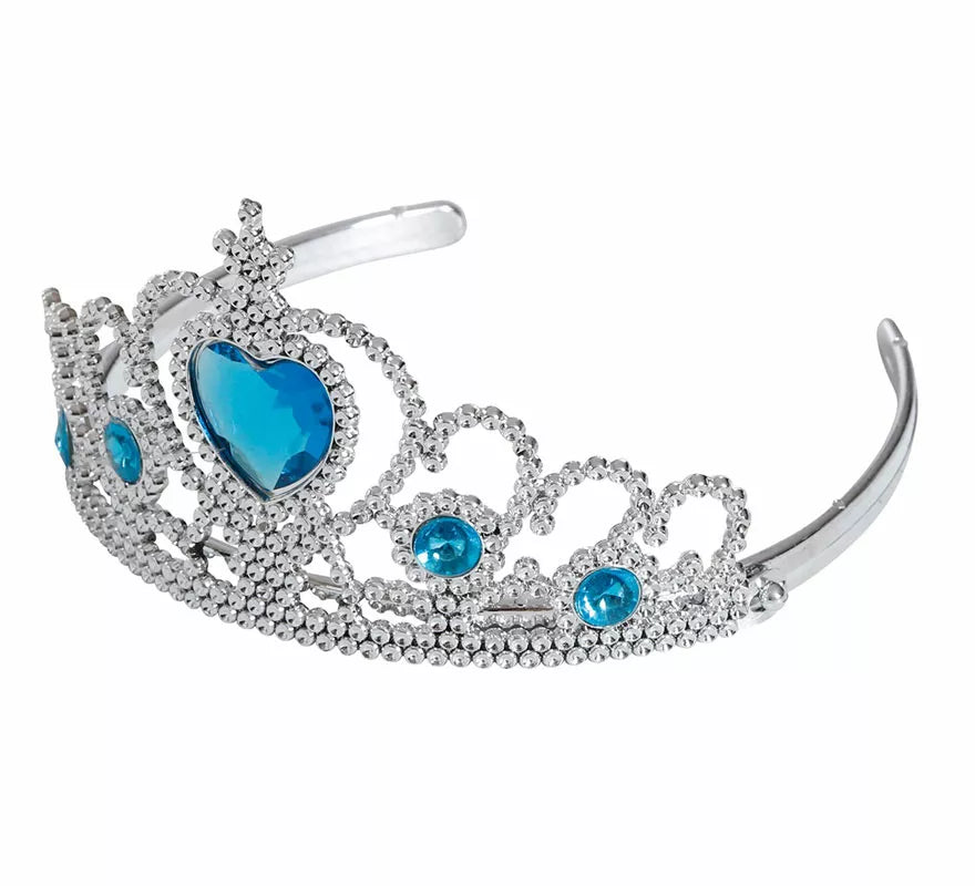 Diadema de Princesa con Piedras Azules