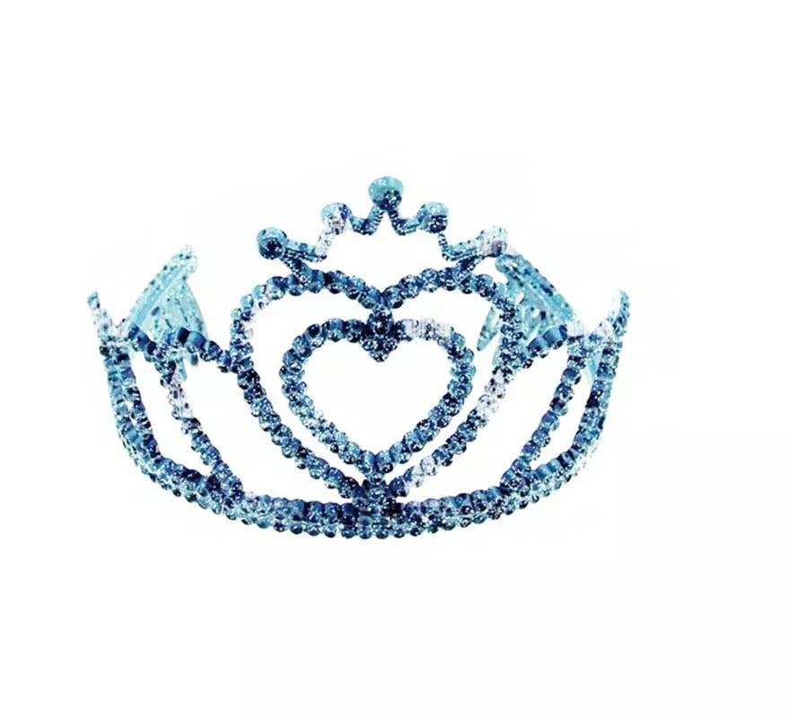 Translation missing: de.Diadema de Princesa Corazón azul marino