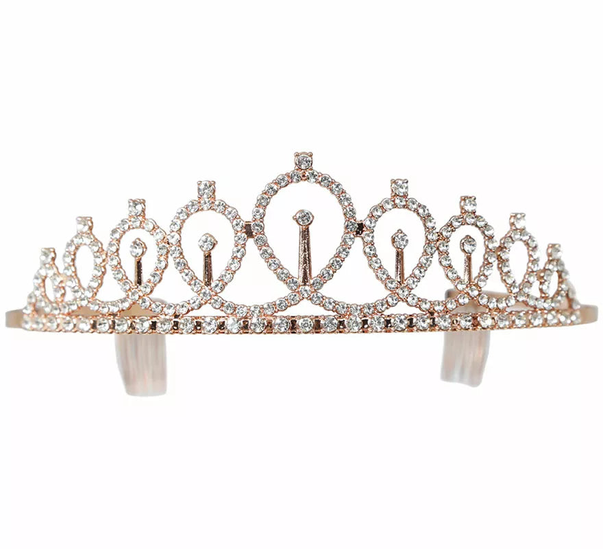 Diadema de Princesa metálica dorado adulto