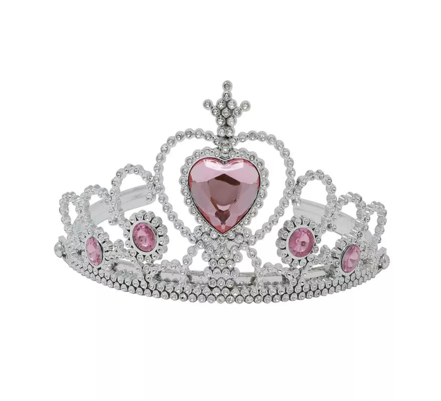 Translation missing: de.Diadema de Princesa Plateada con corazones