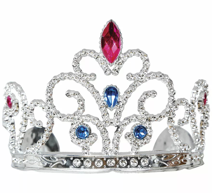 Translation missing: de.Diadema de Princesa plateada con piedras
