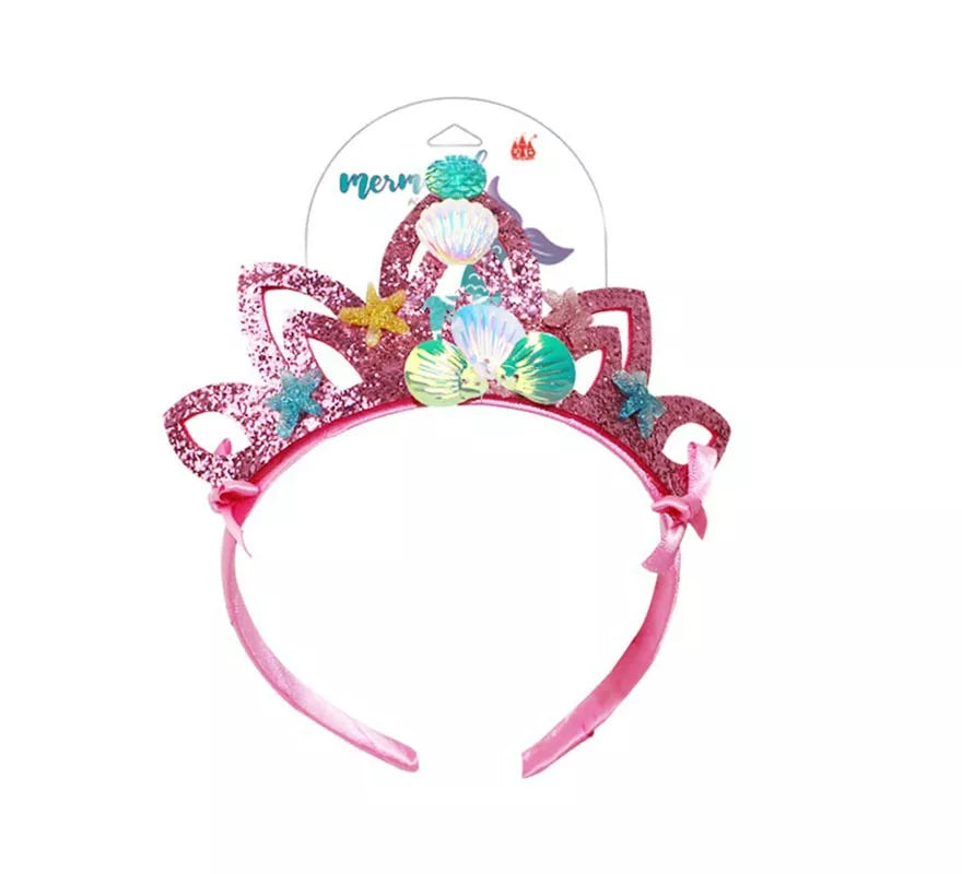 Translation missing: de.Diadema de Princesa Sirena rosa y azul
