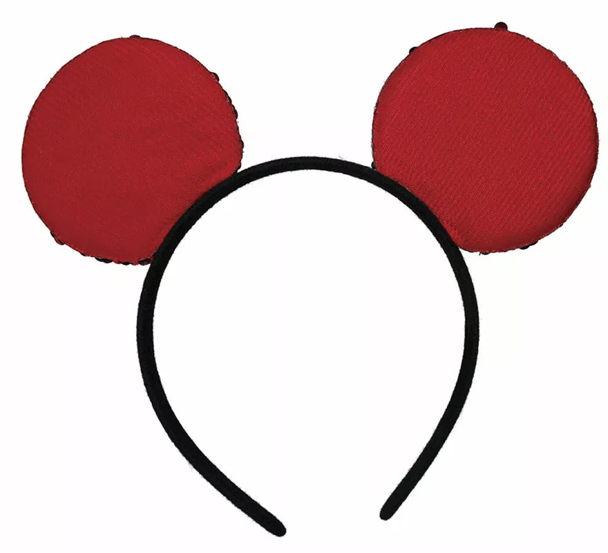Translation missing: de.Diadema de Ratón con lentejuelas rojas adulto