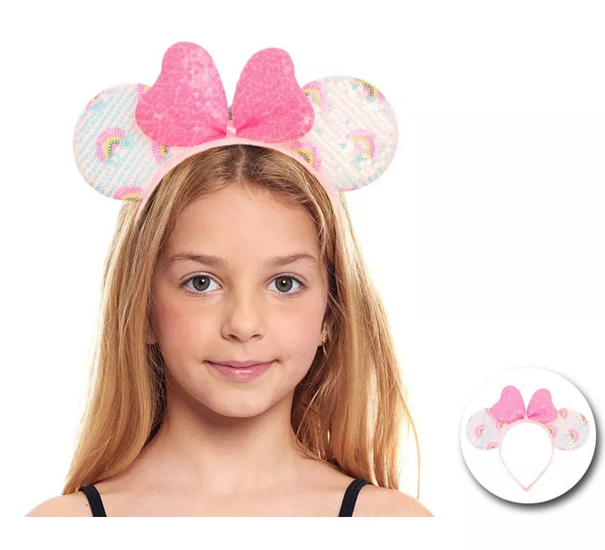Translation missing: de.Diadema de Ratoncita Arcoíris con corazones