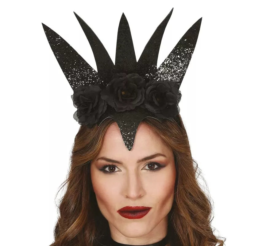Translation missing: de.Diadema de Reina con Flores Negras