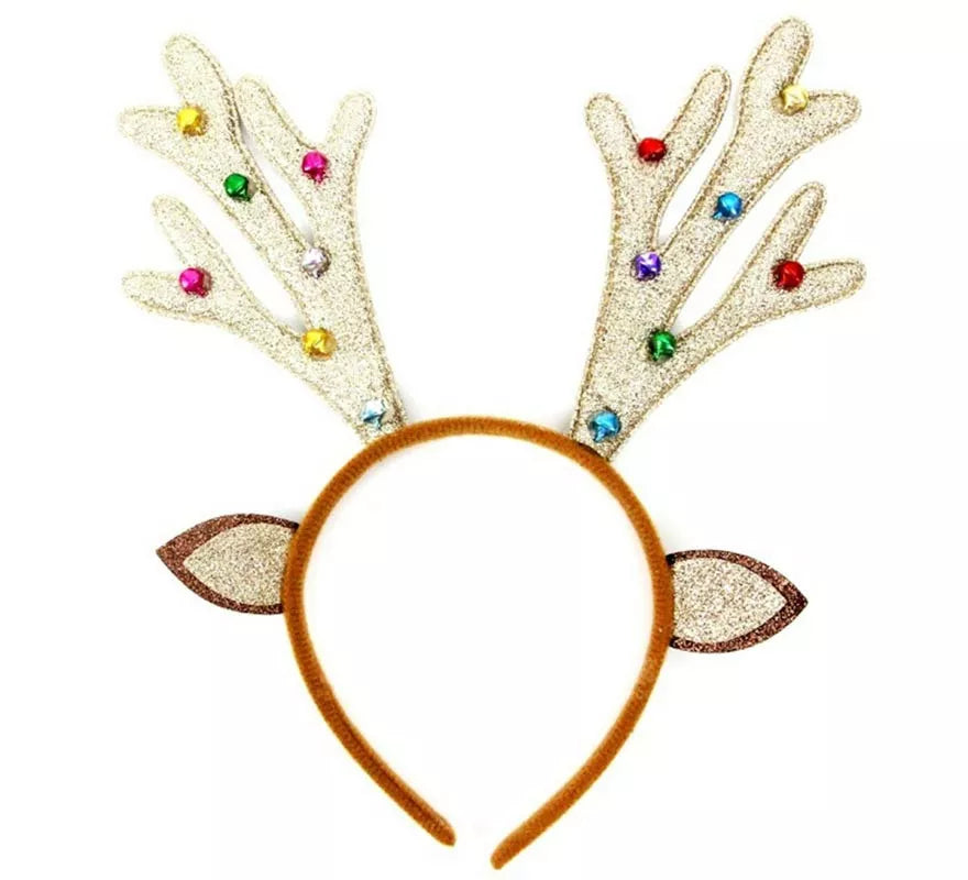 Translation missing: de.Diadema de Reno con Cascabeles y brillantina