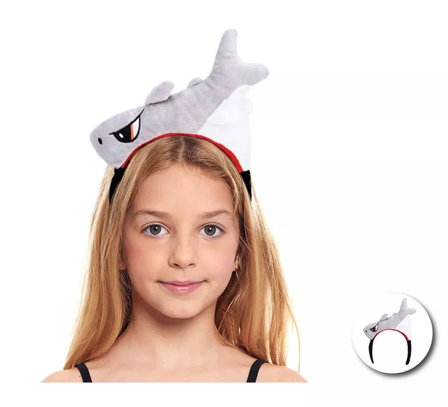 Translation missing: de.Diadema de Tiburón de peluche infantil
