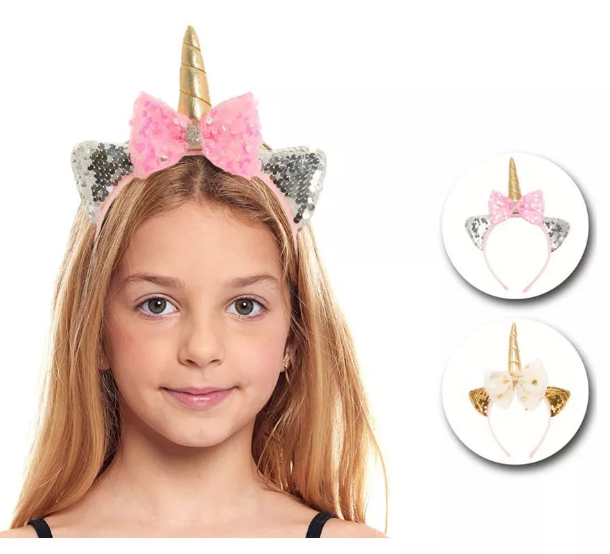 Translation missing: de.Diadema de Unicornio con lazo en modelos surtidos