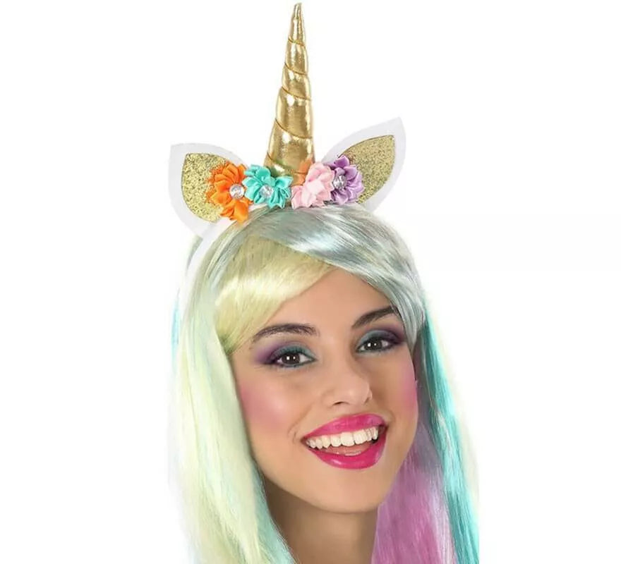 Translation missing: de.Diadema de Unicornio con Orejas y Flores