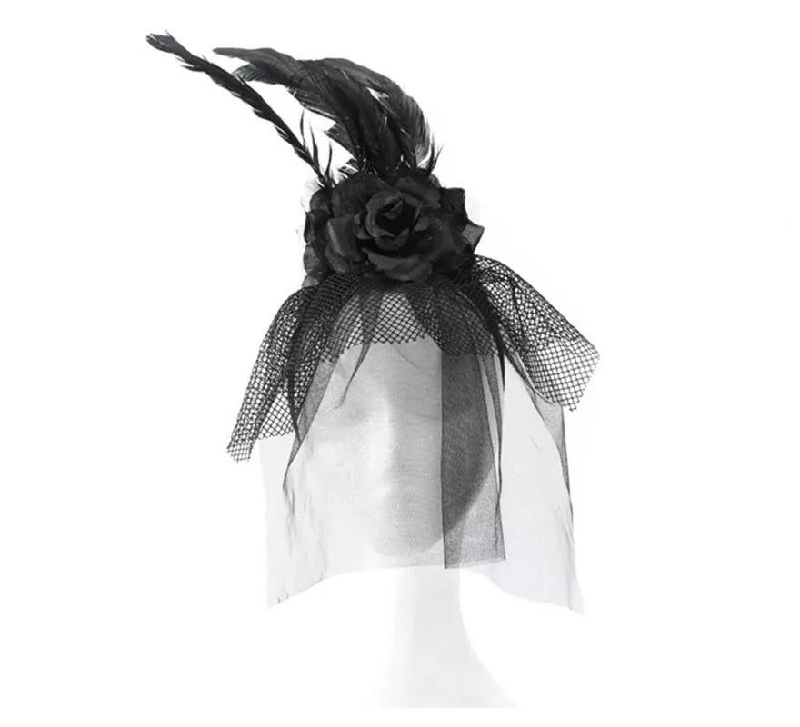 Translation missing: de.Diadema de Viuda negra con velo