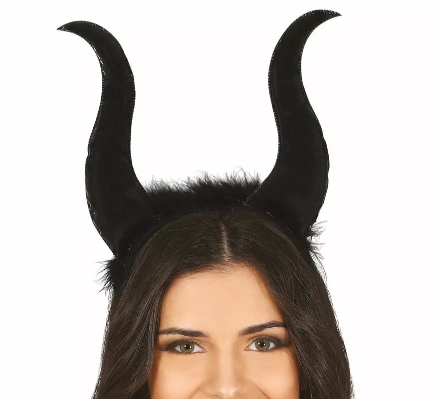 Translation missing: de.Diadema Demonio Negra con Cuernos Altos