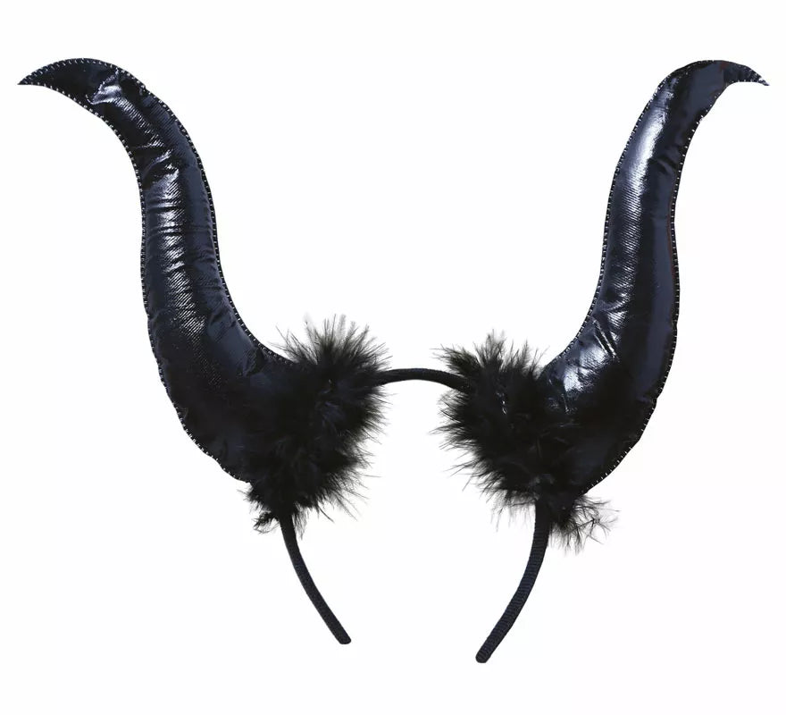 Translation missing: de.Diadema Demonio Negra con Cuernos Altos