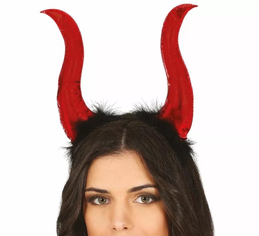 Translation missing: de.Diadema Demonio Roja con Cuernos Altos