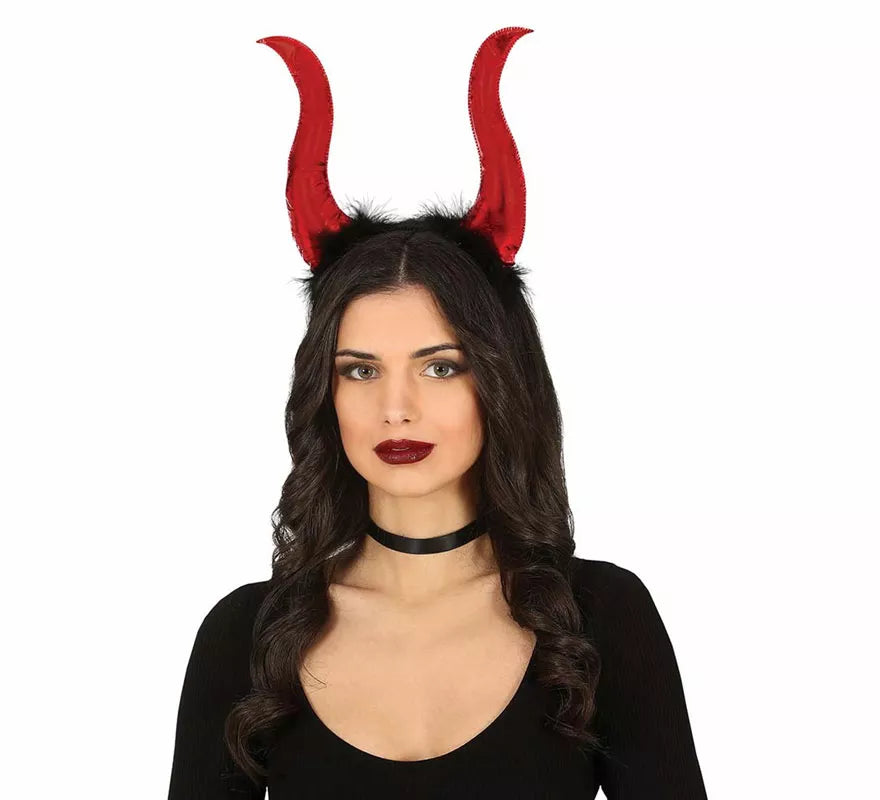 Translation missing: de.Diadema Demonio Roja con Cuernos Altos