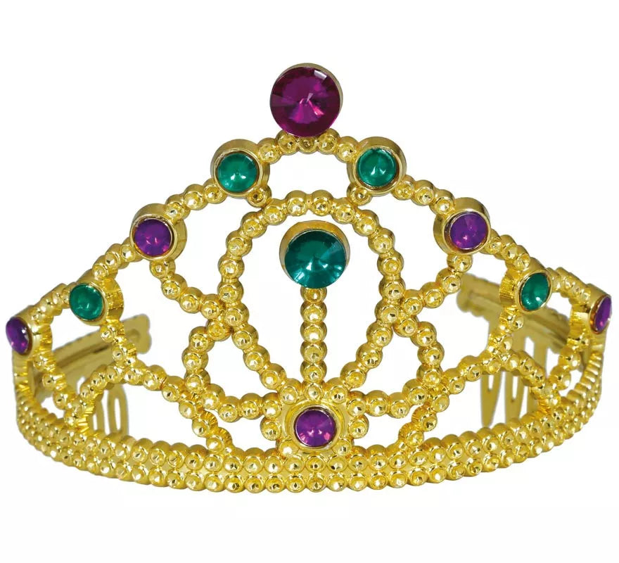 Translation missing: de.Diadema dorada con Piedras multicolores infantil
