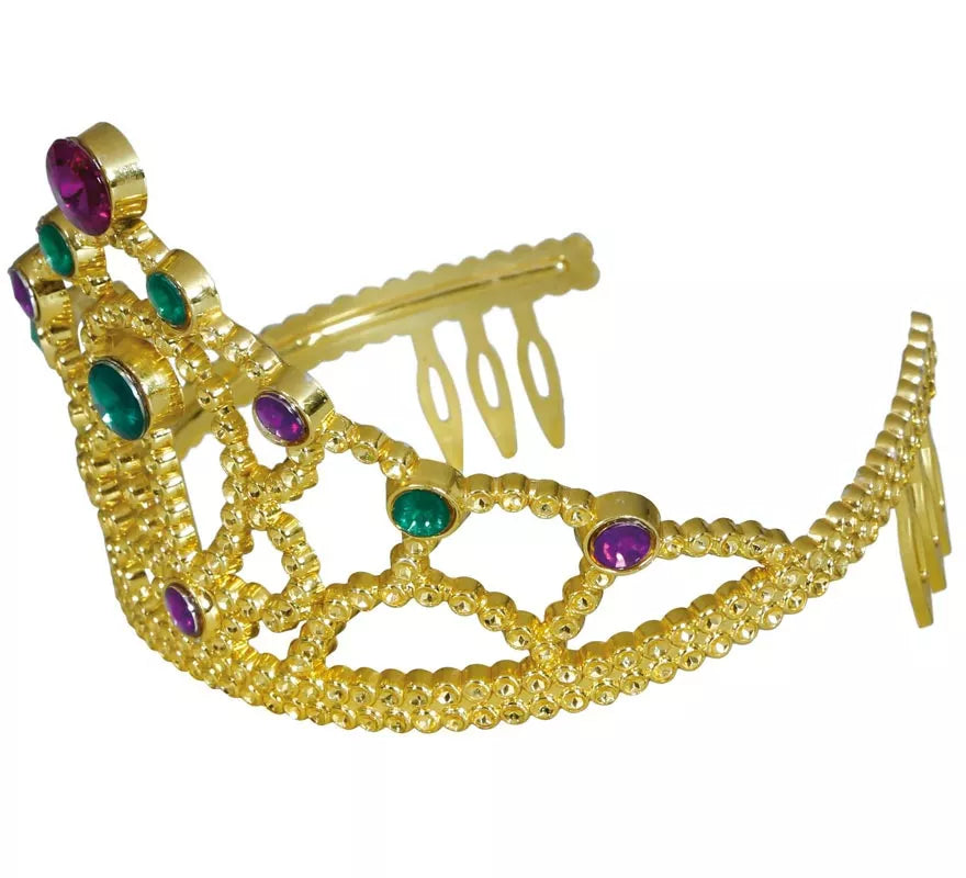 Translation missing: de.Diadema dorada con Piedras multicolores infantil