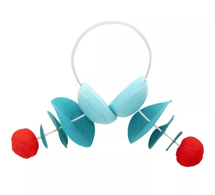 Translation missing: de.Diadema Espacial azul y rojo de 16 cm cada lado