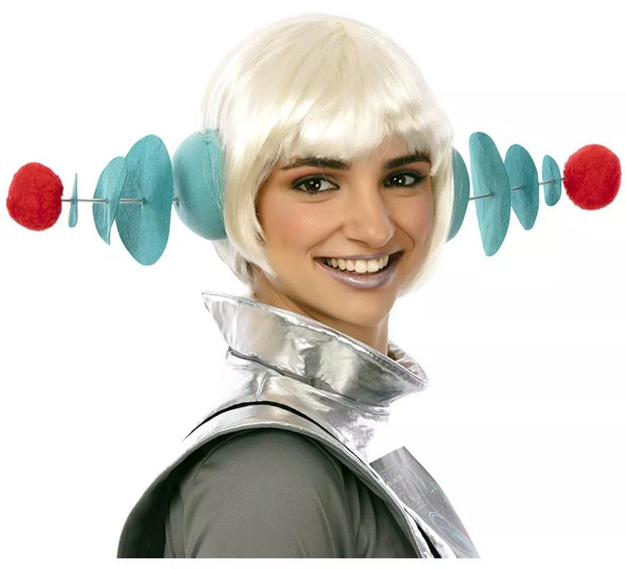 Translation missing: de.Diadema Espacial azul y rojo de 16 cm cada lado