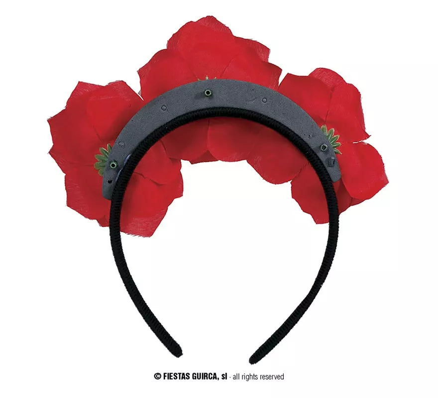 Translation missing: de.Diadema de Flores rojas con Calaveras