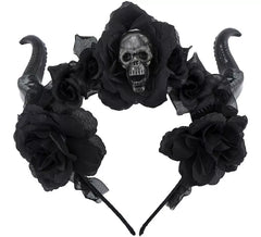 Gothic Stirnband mit Hörnern