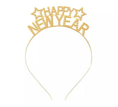 Goldenes Happy New Year-Stirnband
