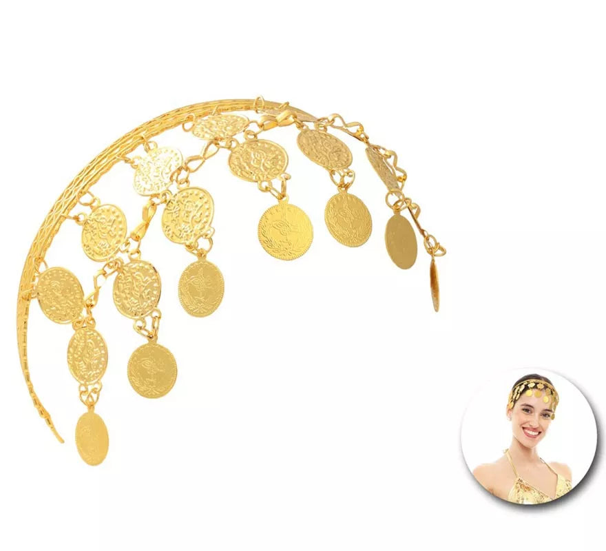 Translation missing: de.Diadema Hindú con monedas doradas
