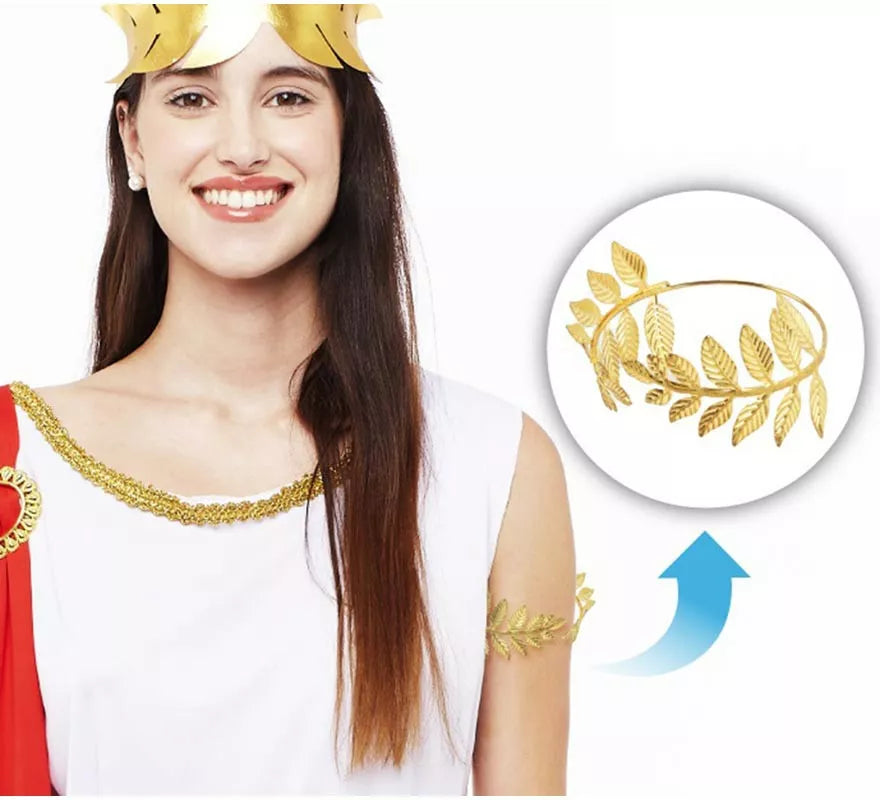 Translation missing: de.Diadema Laurel Romano dorada de metal adulto