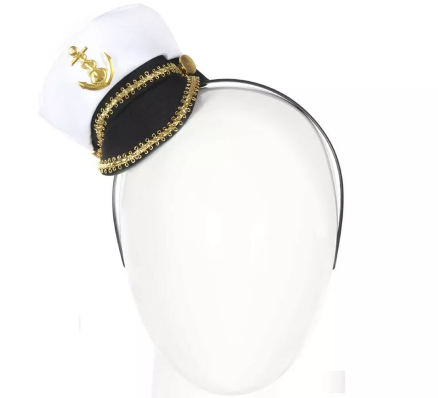 Translation missing: de.Diadema Mini Gorra Marine blanca