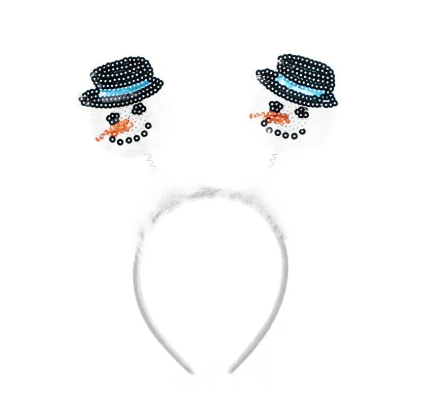 Translation missing: de.Diadema Muñecos de Nieve con Lentejuelas