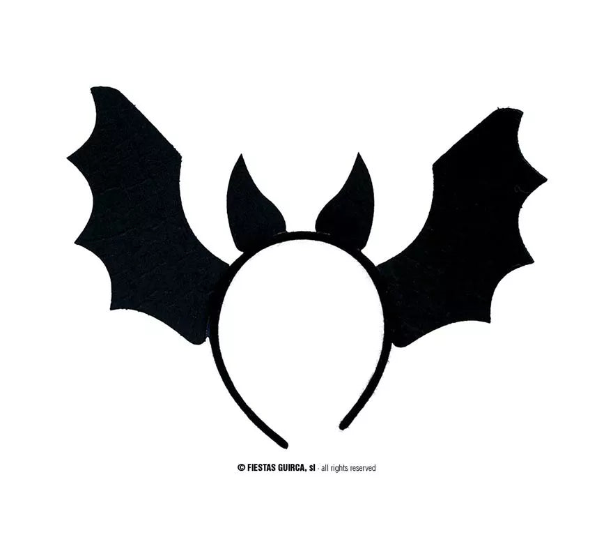 Diadema de Murciélago lila alas extendidas