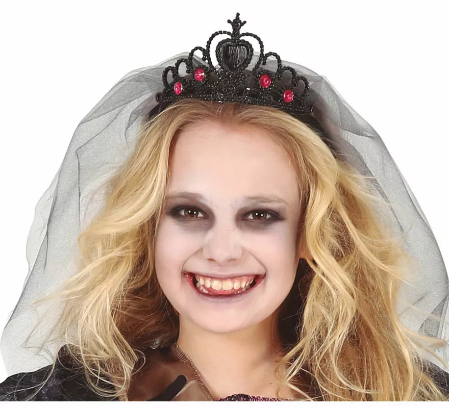 Translation missing: de.Diadema Negra de Princesa Fantasma con Velo