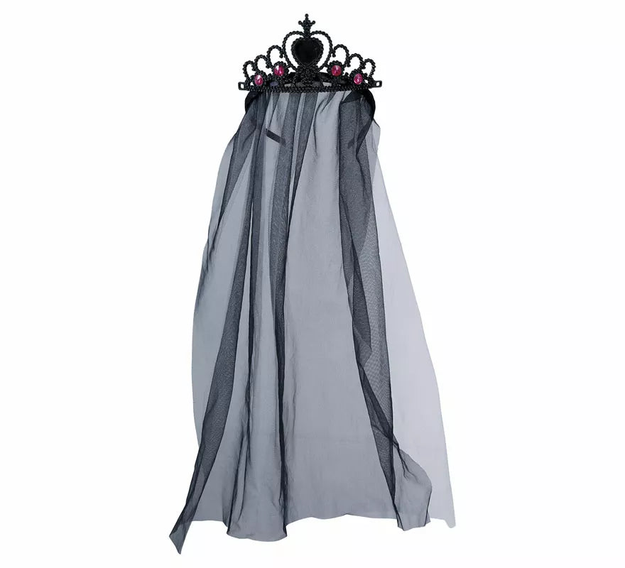 Translation missing: de.Diadema Negra de Princesa Fantasma con Velo