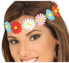 Stirnband oder Band mit mehrfarbigen Blumen