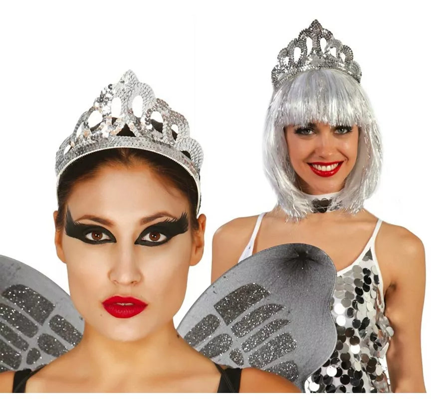 Translation missing: de.Diadema Plata lentejuelas