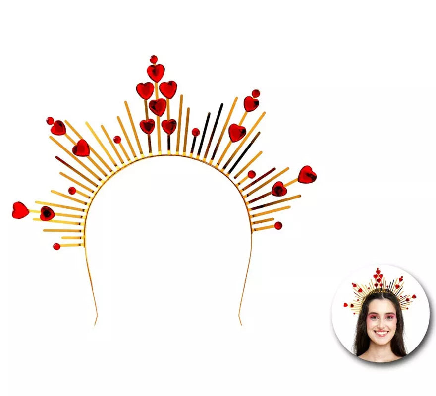 Diadema Reina Halo roja
