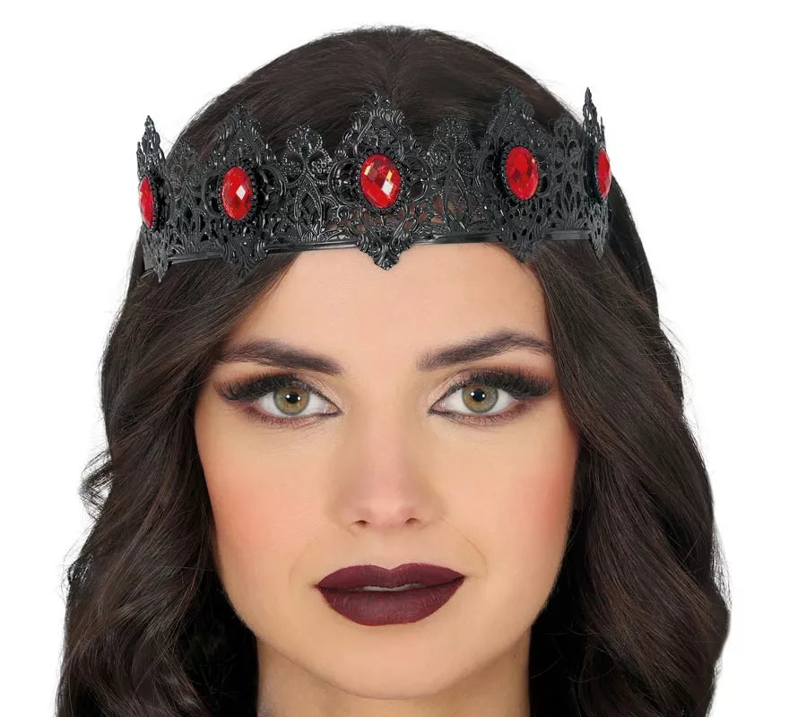Diadema Reina negra Metálica