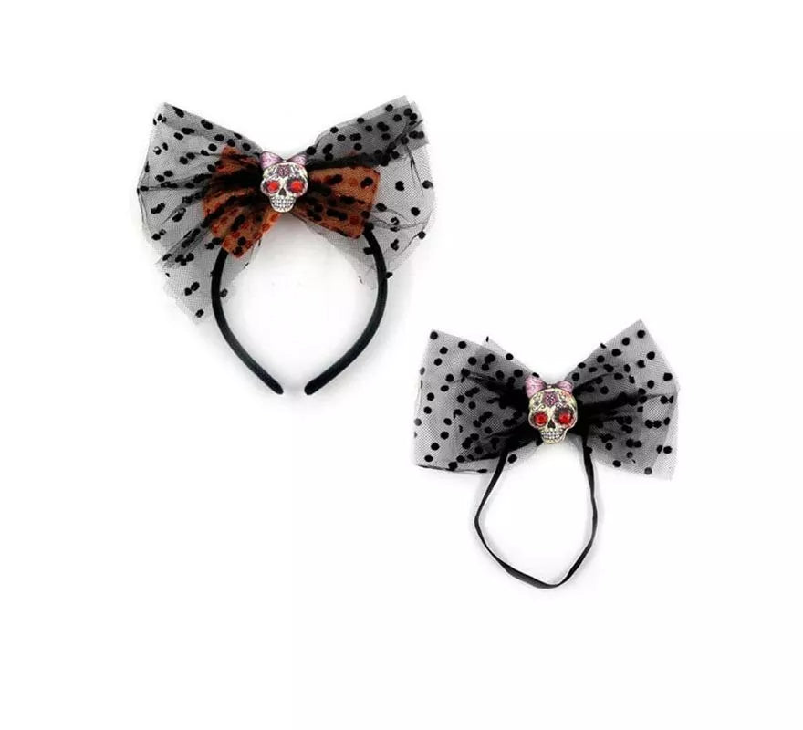Translation missing: de.Diadema y Pajarita Calavera con lunares