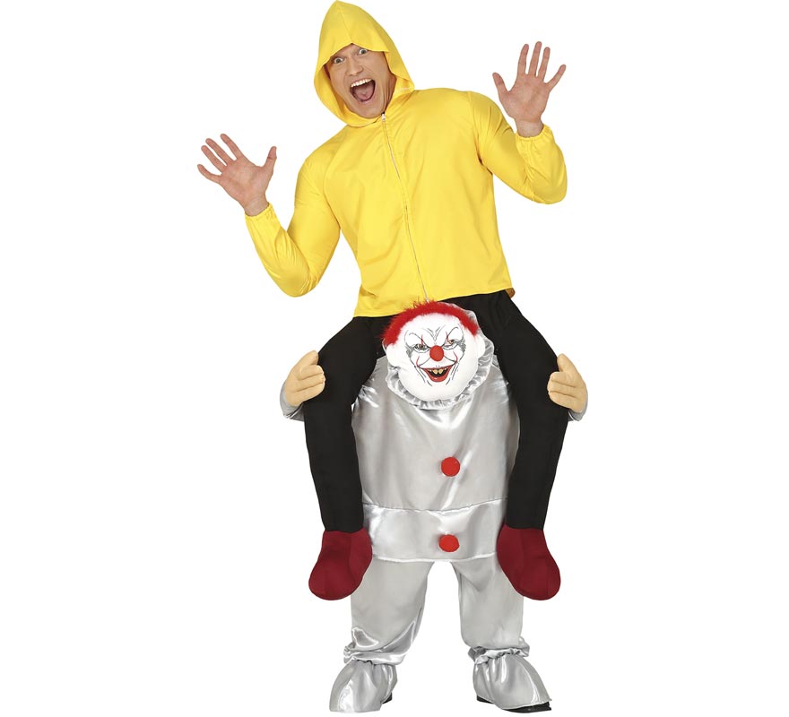 Translation missing: de.Disfraz a hombros de Payaso del miedo para hombre