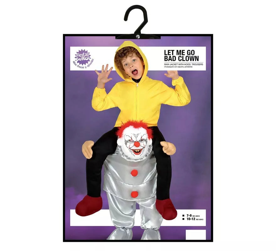 Translation missing: de.Disfraz a hombros de Payaso del miedo para niños